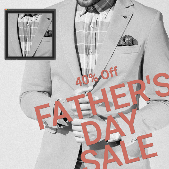 Retro Style Men's Suits Father's Day Sale Ecommerce Product Image预览效果