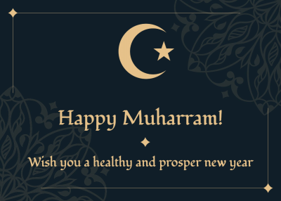 Islam new year blessing Card