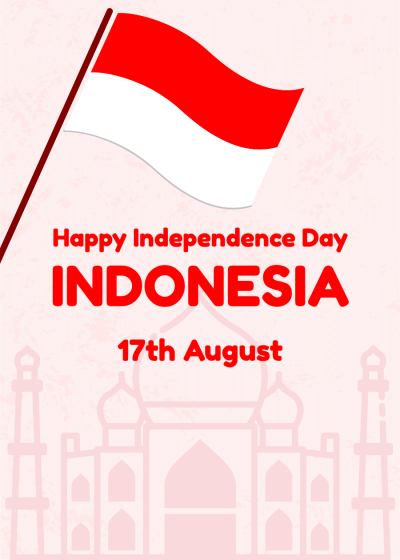 Indonesian Independence Day Greeting Card