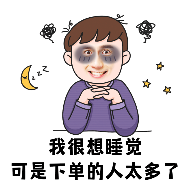 手绘营销趣味表情包下单预览效果