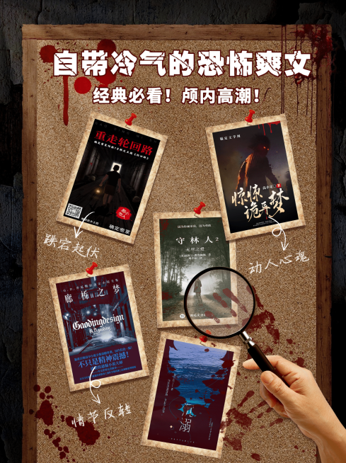 恐怖悬疑惊悚书单小红书配图预览效果