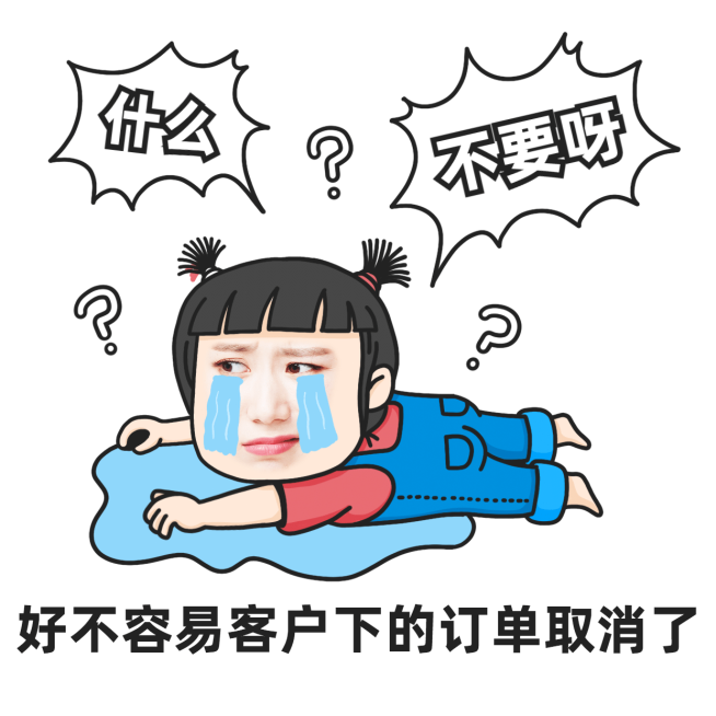 手绘哭泣换脸营销趣味卖货表情包预览效果