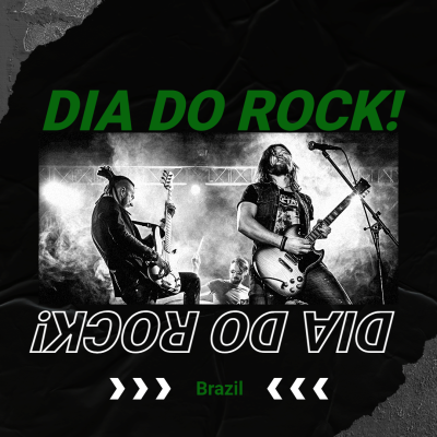 Fashionable Brazilian Rock Day Festival Instagram Post