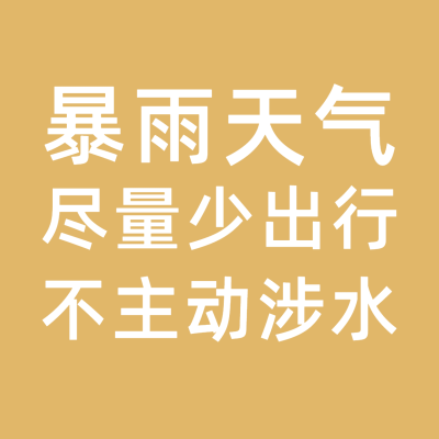 暴雨洪灾避险应对大字报