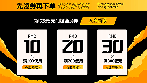 潮流时尚优惠券海报banner