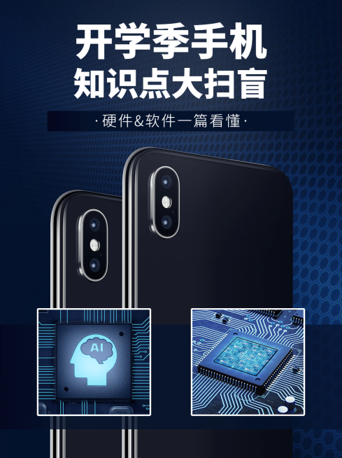 开学季数码科技手机小红书封面配图预览效果