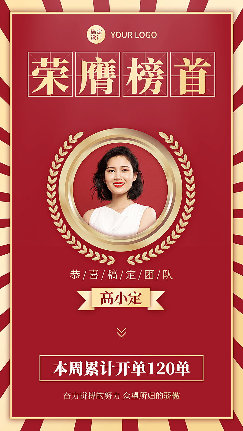 个人喜报荣誉榜首开单量