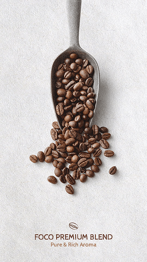 Minimalist Coffee Bean Texture Display Promotion Ecommerce Story