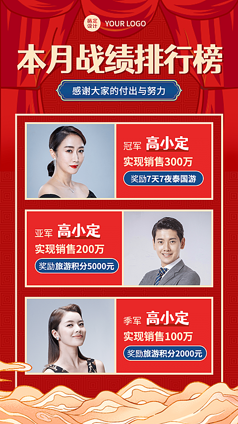 喜庆幕布多人战绩喜报排行榜