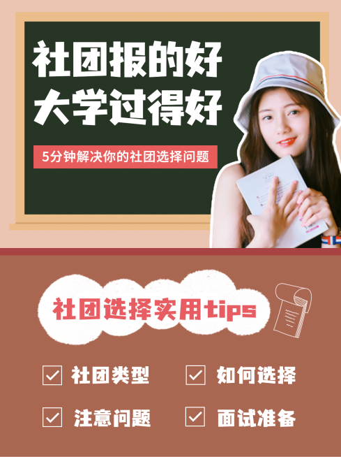 开学季社团纳新攻略小红书配图-预览效果