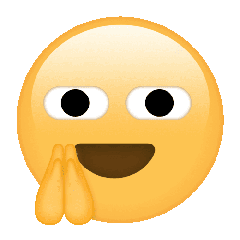 黄脸开心情绪拍手GIF表情包预览效果