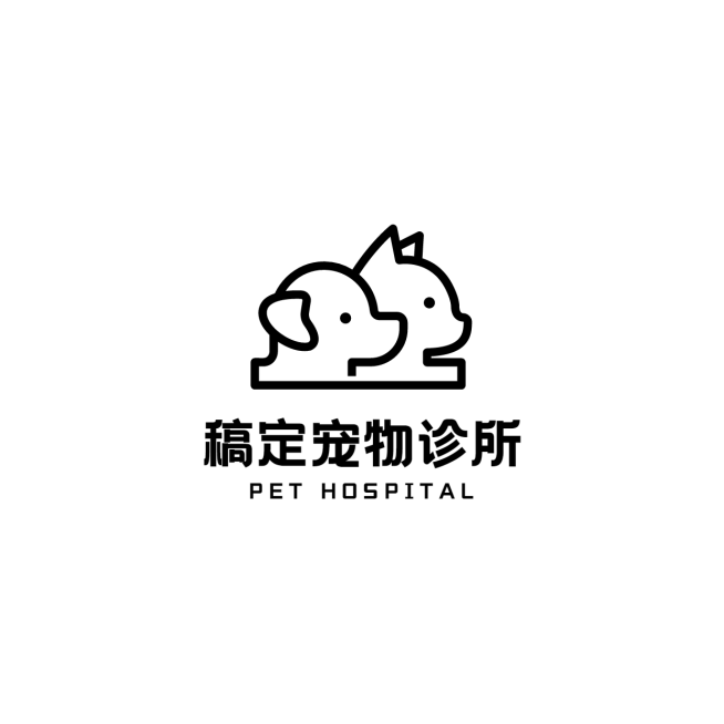 宠物服务品牌宣传LOGO简约微信头像预览效果
