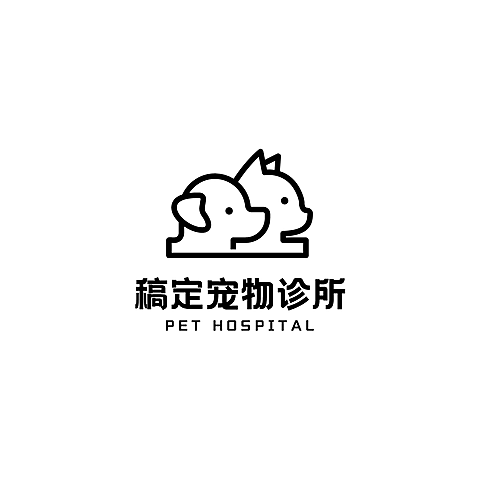 宠物服务品牌宣传LOGO简约微信头像