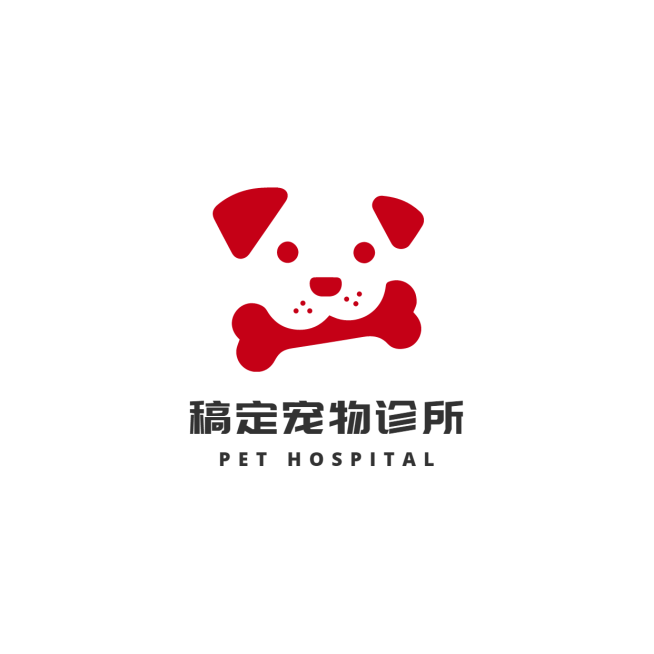 宠物服务品牌宣传LOGO简约微信头像预览效果