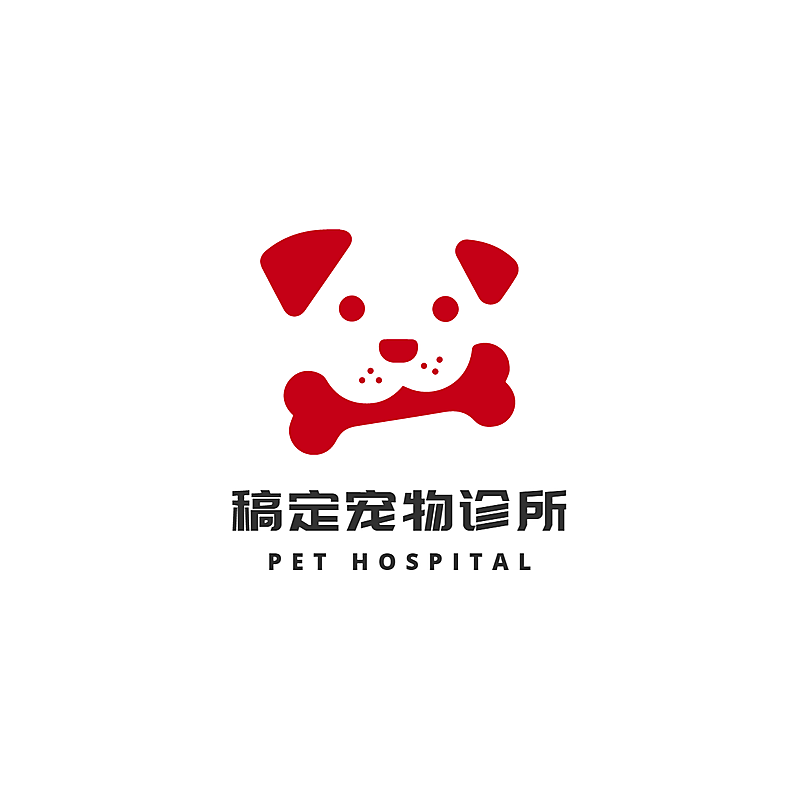 宠物服务品牌宣传LOGO简约微信头像