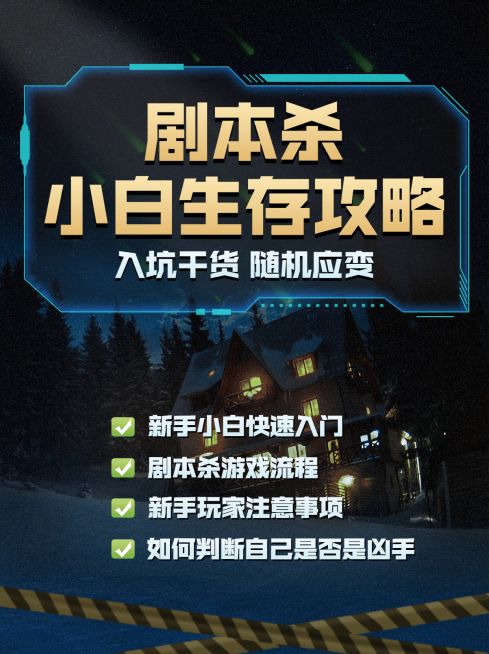 剧本杀攻略科技风小红书配图预览效果
