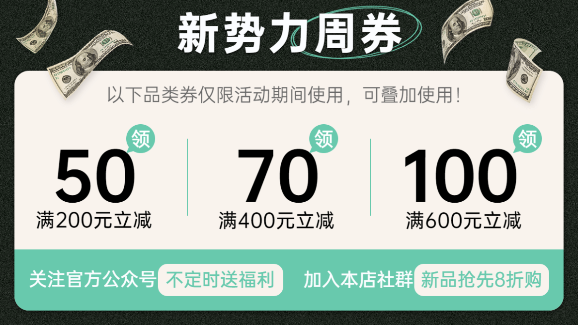 潮酷新势力周优惠券海报banner预览效果
