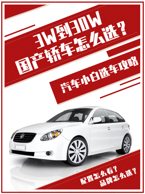 简约色块汽车选购攻略小红书配图预览效果