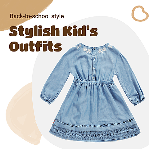 Simple Children's Clothing Dress Display Promotion Ecommerce Product Image