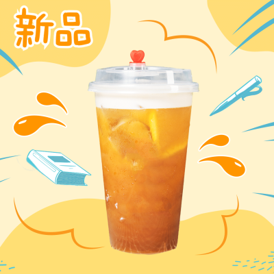 奶茶饮品新品上市实景饿了么主图