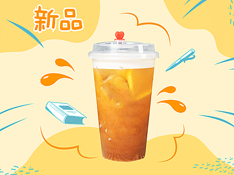 奶茶饮品新品上市实景美团主图