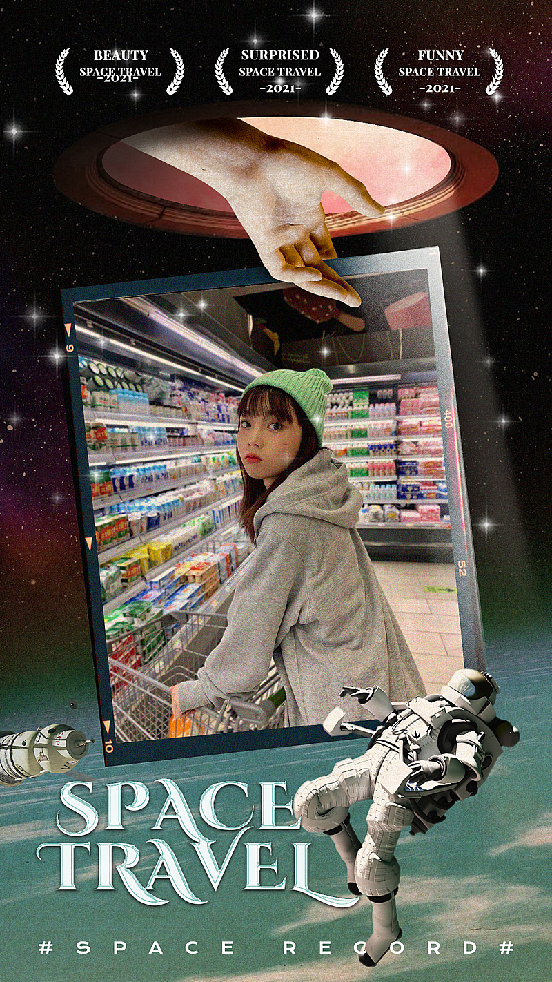 太空创意合成宇航员飞船电影晒照