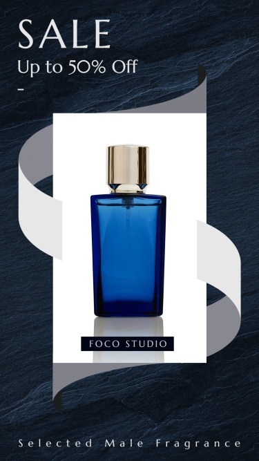 Literary Style Men's Perfume Display Discount Ecommerce Story