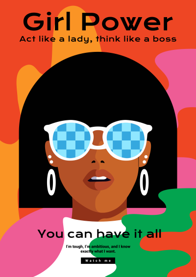 Girl Power Glasses New Arrival Propaganda Poster