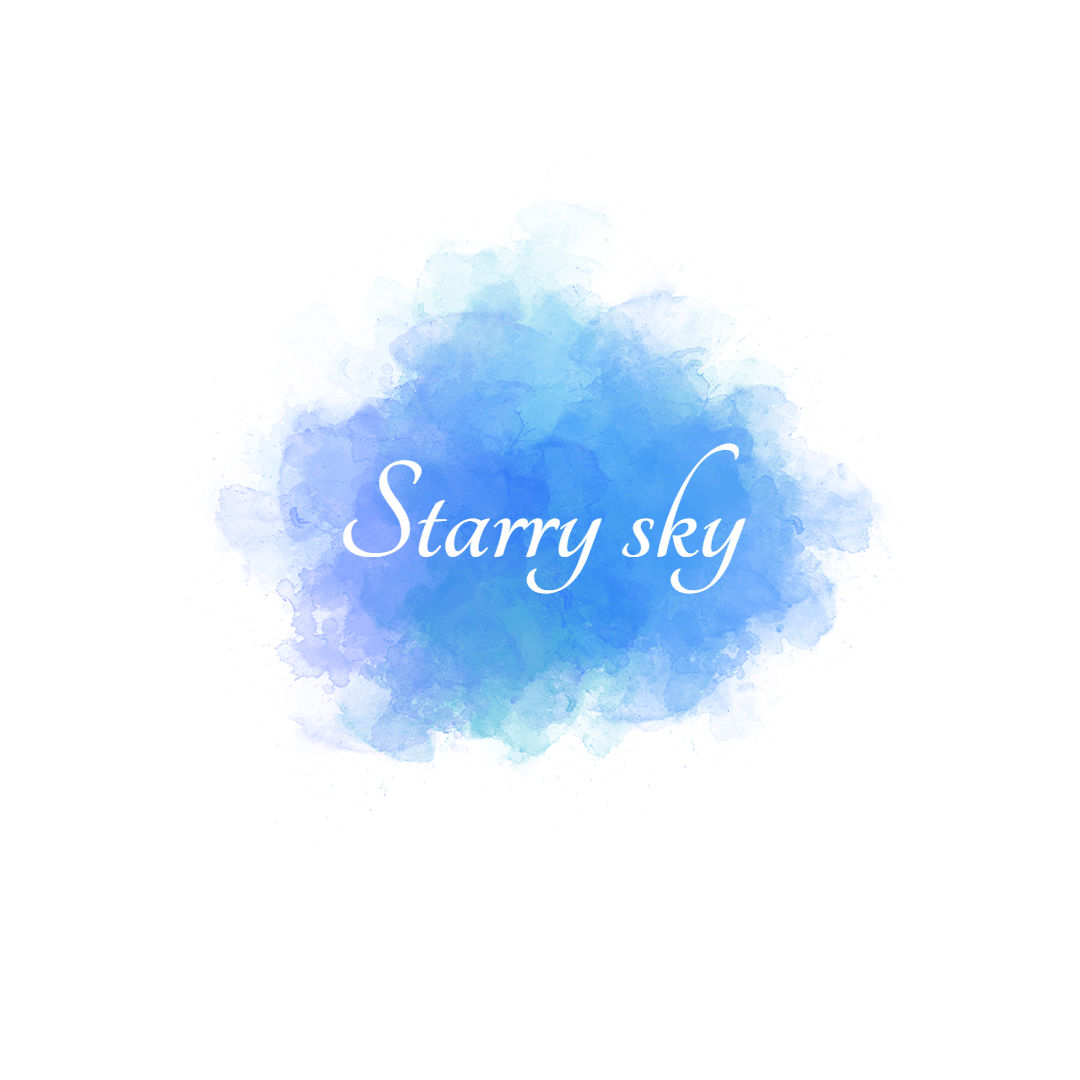 Minimalist Style Watercolor Starry Sky Delicacy Logo Image