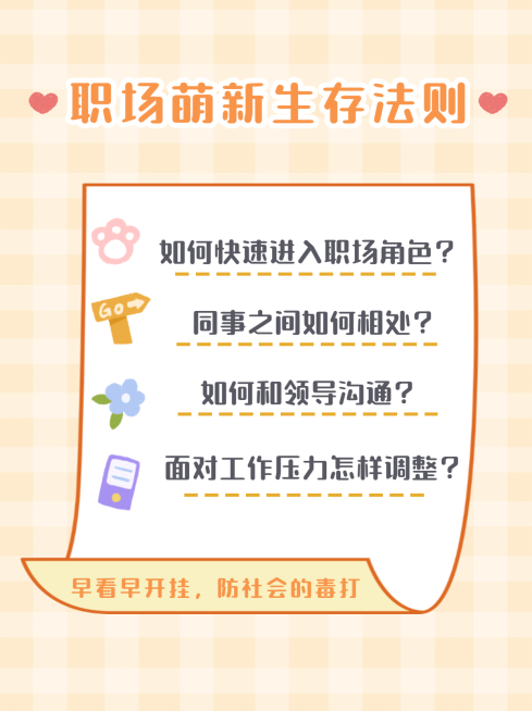 求职季职场可爱风清单小红书配图预览效果