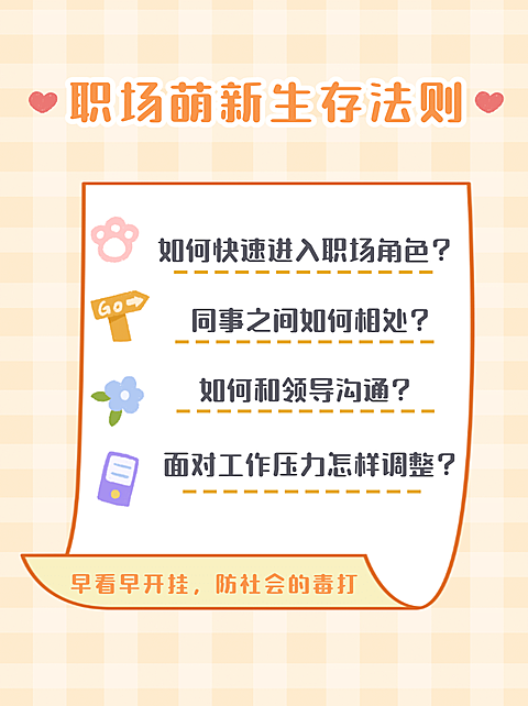 求职季职场可爱风清单小红书配图