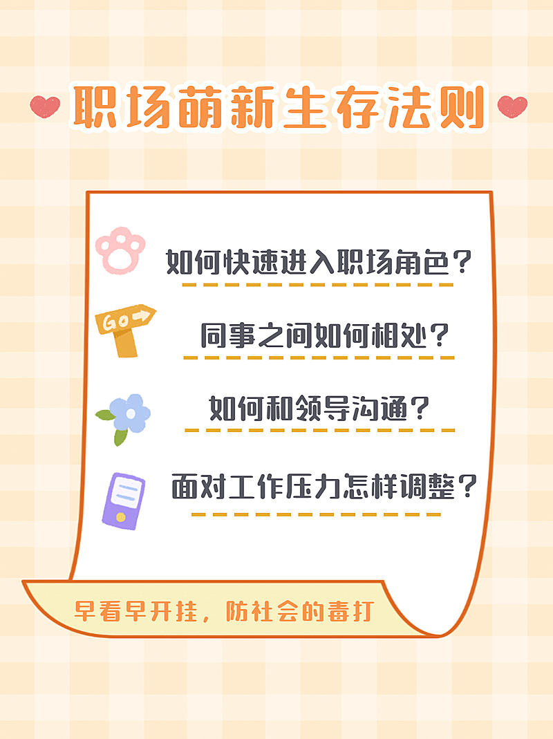 求职季职场可爱风清单小红书配图
