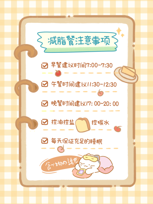 餐饮美食攻略指南可爱小红书配图预览效果