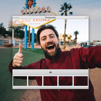 Creative Style Camera Interface Simulation Man Selfie Instagram Post