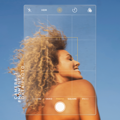Creative Male Model Camera Interface Simulation Instagram Post