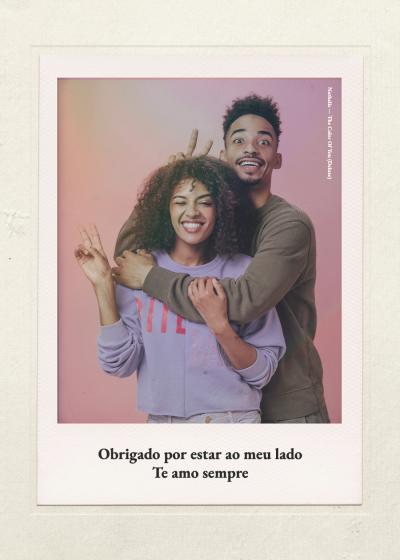 Portuguese Polaroid Photography Couple's Gratitude Thank You Card