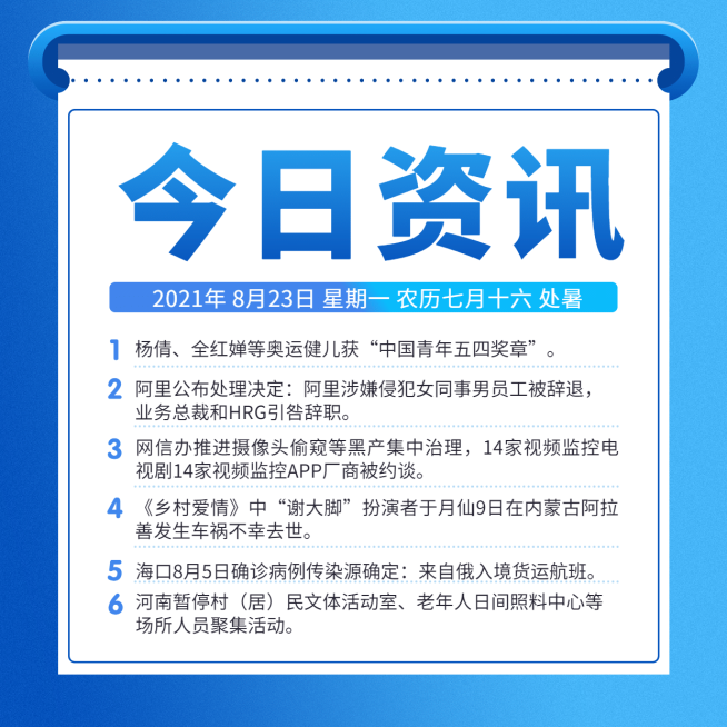 今日资讯简报早报方形海报预览效果