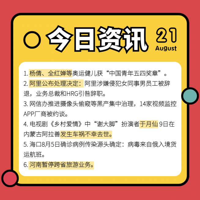 今日资讯简报早报方形海报预览效果