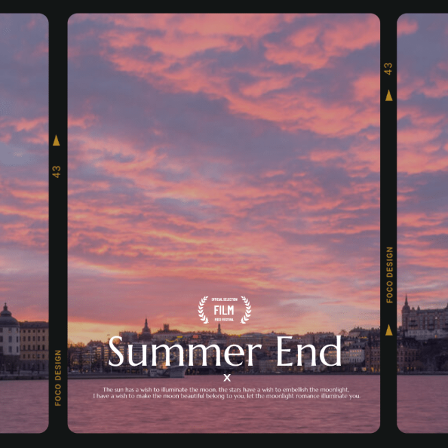 Summer Sky Film Mark Template预览效果