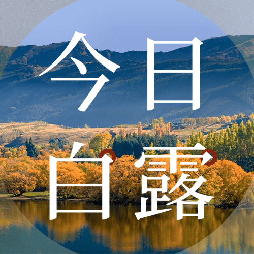 白露节气祝福实景日签公众号次图预览效果