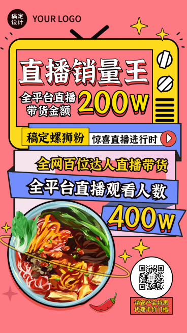 卡通电视机微商团队喜报预览效果