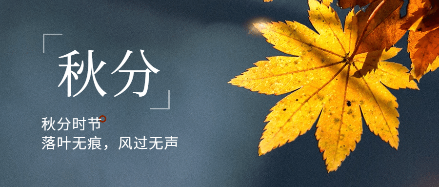 通用秋分节气祝福文艺公众号首图预览效果
