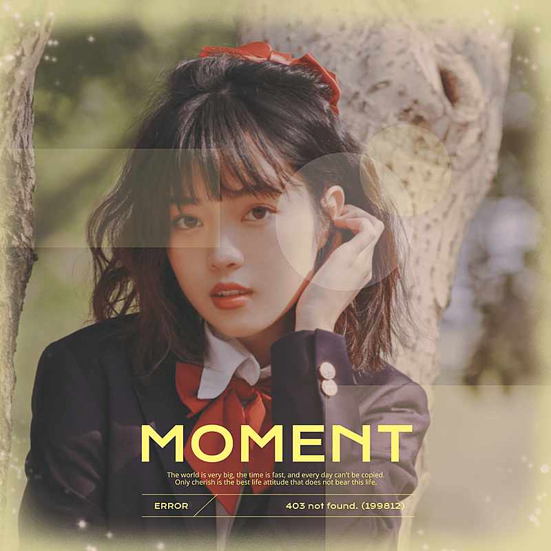 简约清新英文光点少女晒照