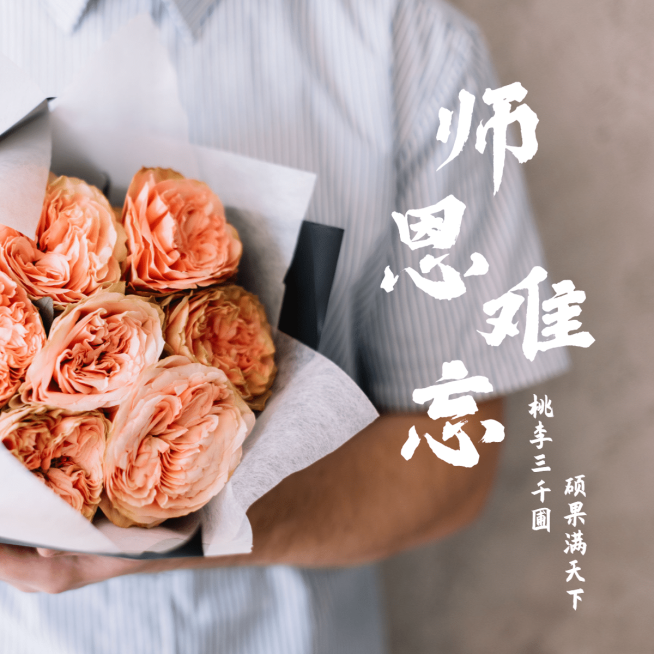 晒图鲜花教师节师恩难忘PLOG预览效果