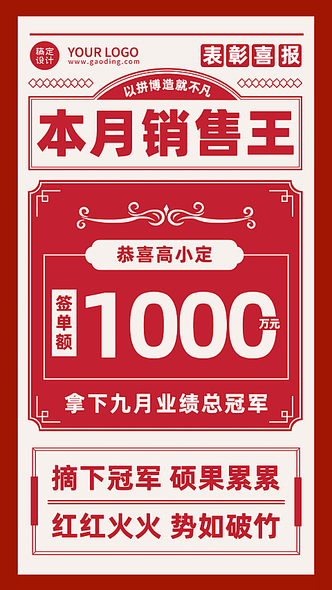 微商表彰喜报复古手机海报