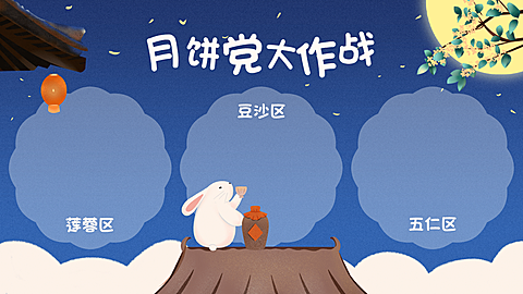 中秋节可爱分区电脑桌面壁纸