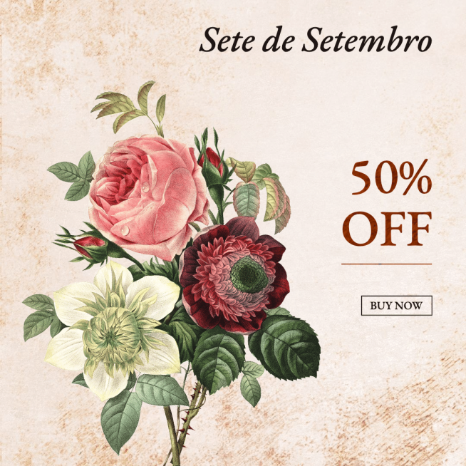 Retro Brazil Independence Day Flower Discount Festival Promotion Ecommerce Story预览效果