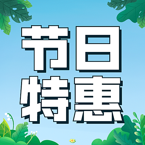 节日特惠简约清新公众号次图