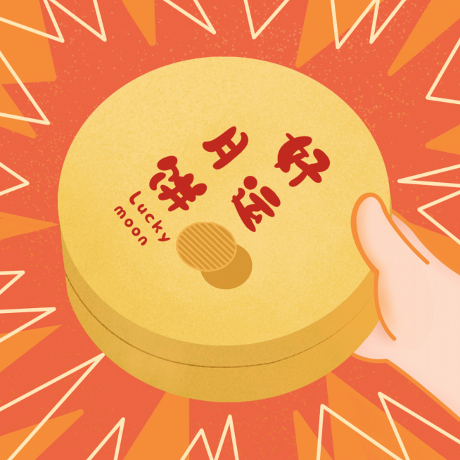 手绘可爱中秋节月饼微信头像预览效果