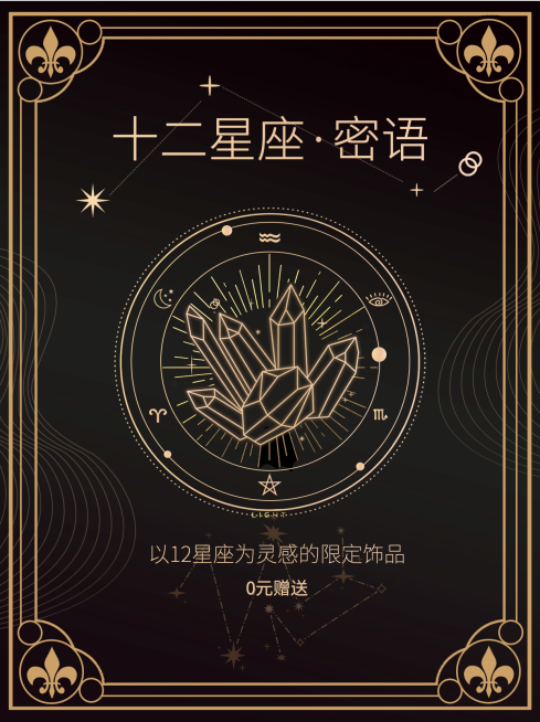 星座欧式简约小红书封面套装预览效果